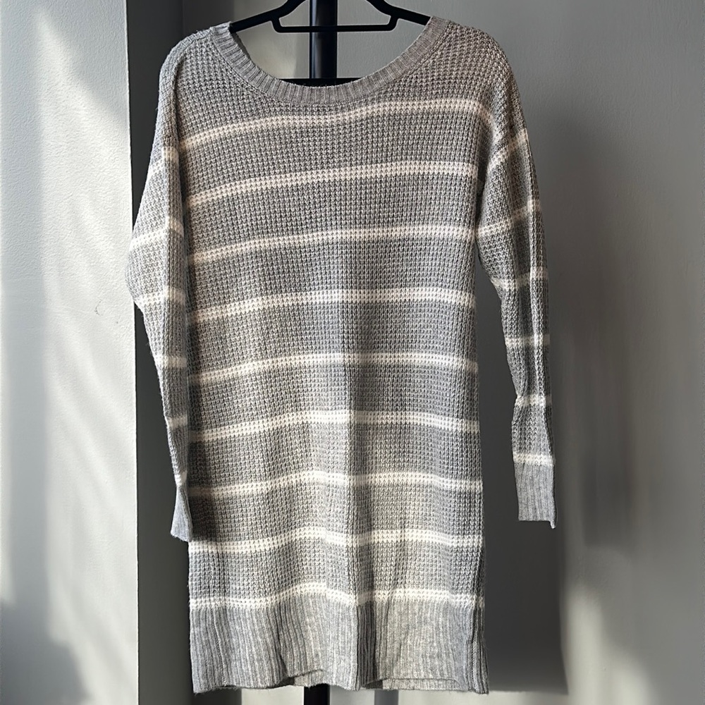 ☀️BOGO Item American Eagle Lace Up Long Sleeve Stripe Sweater Dress☀️